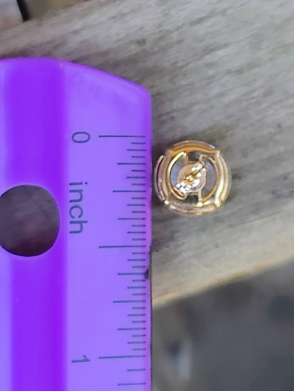 14k Vermeil Sterling Silver CZ Stud Earrings - Picture 4 of 7